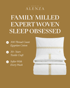 House of Alenza white Egyptian cotton duvet cover