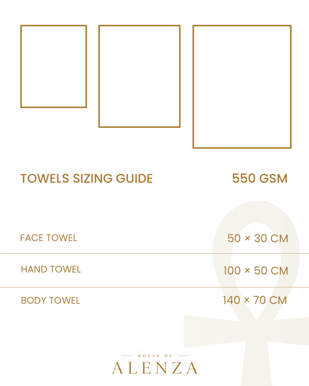 Premium Egyptian Cotton Towel Set ( 6 Piece ) — Cream