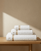 Egyptian cotton towel set in white