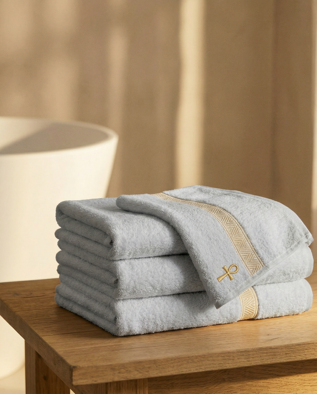 Premium Egyptian Cotton Towel Set ( 6 Piece ) — Grey